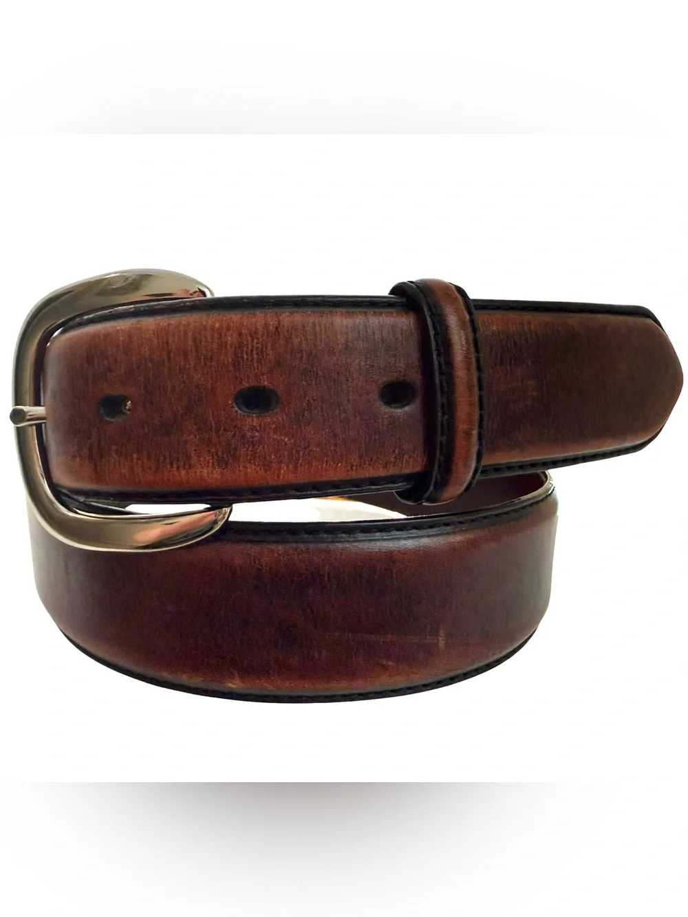 Silver Creek Men's 38 Western Cowboy Brown Tooled Embossed Leather Belt 51109